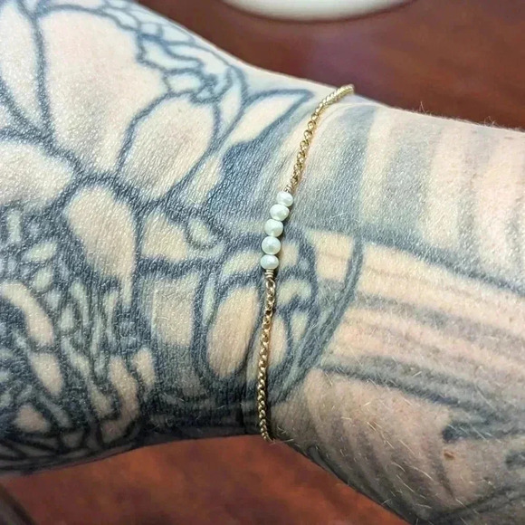 3/$30 14k Gold Plated and Natural Pearl Bracelet - Picture 2 of 5